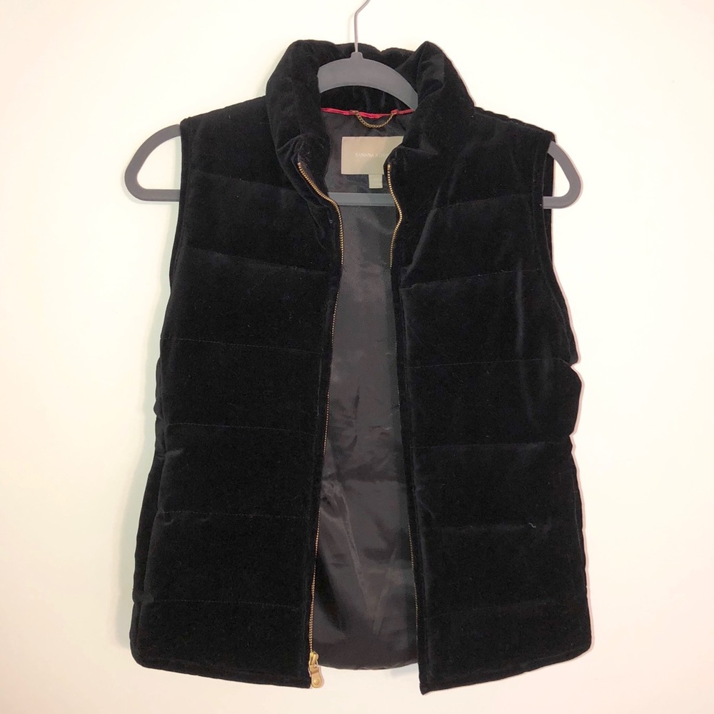 Velvet Black Puffer Vest